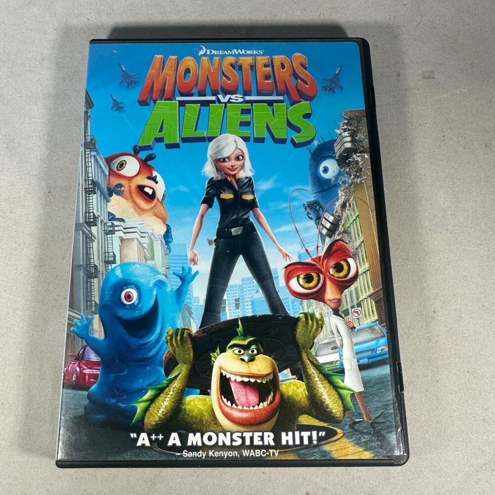 Monsters vs Aliens DreamWorks Animation DVD 2009 Standard Edition Widescreen PG